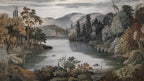 Vintage Scenic Landscape Wallpaper Mural: Custom Size Peel and Stick - View 7