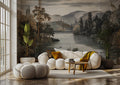 Vintage Scenic Landscape Wallpaper Mural: Custom Size Peel and Stick