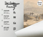 Pastoral Landscape Peel & Stick Wall Mural: Vintage Countryside Scene - View 6