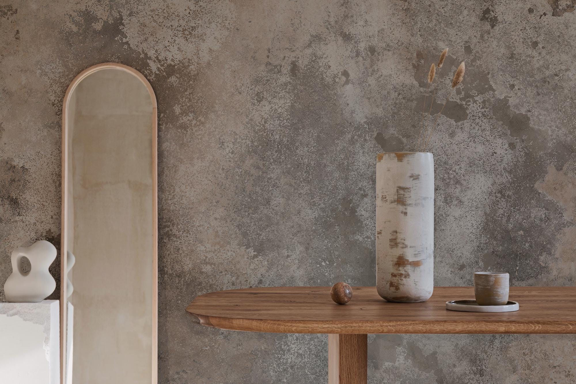 Concrete Texture Wallpaper: Stucco Look Wall Mural, Peel and Stick