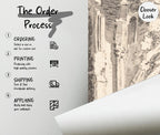 Vintage Beige Landscape Wallpaper: Moody Scenic Wall Mural, Custom Size Peel and Stick - View 4