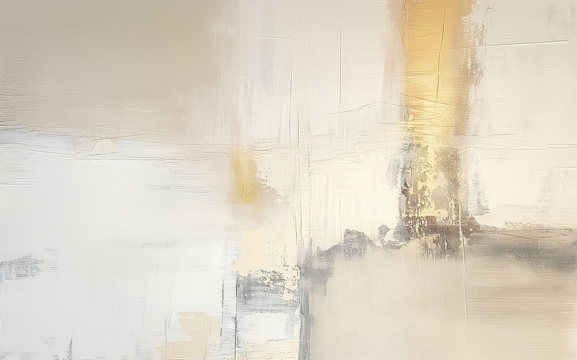 Neutral Abstract Wallpaper Mural, Beige Gold Concrete Texture - View 7