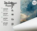 Forest Wall Mural: Misty Woodland Landscape, Peel and Stick Wallpaper - View 5