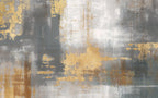 Abstract Gold & Gray Concrete Texture Wallpaper Mural: Metallic Accents - View 7
