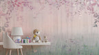 Soft Pastel Floral Wallpaper Mural: Whimsical Kids' Room Decor, Peel and Stick