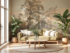 Pastoral Landscape Peel & Stick Wall Mural: Vintage Countryside Scene - View 5