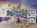 Disney Castle Wallpaper, Princess Nursery Decor, Peel and Stick - View 5