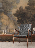Dark Gothic Landscape Wallpaper Mural: Moody Vintage Wall Art, Peel and Stick - View 4