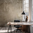 Beige Concrete Peel and Stick Wallpaper: Industrial Loft Wall Mural