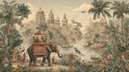 Exotic Elephant Palace Wall Mural: Peel and Stick Wallpaper - View 7