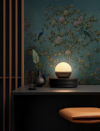 Chinoiserie Peacock Mural: Turquoise Floral Peel and Stick Wallpaper - View 4