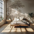Vintage Tree Landscape Wallpaper Mural: Amazon Forest Peel and Stick