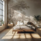 Vintage Tree Landscape Wallpaper Mural: Amazon Forest Peel and Stick