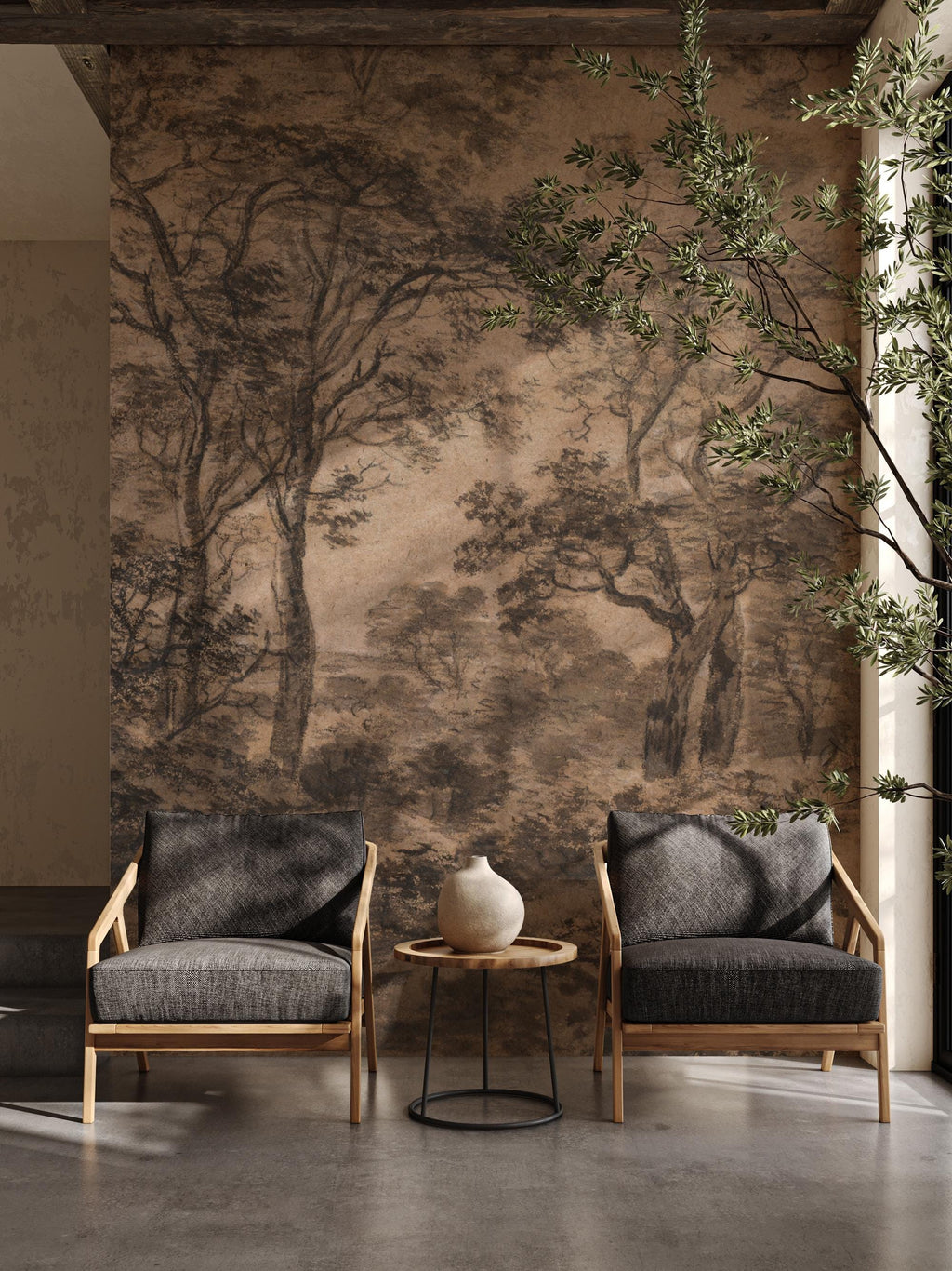 Woodland Landscape Wallpaper Mural - View 4