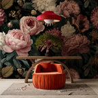 Peony Floral Wallpaper, Big Rose Wallpaper Peel and Stick Wall Mural