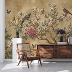 Chinoiserie Bird Blossom Wallpaper Mural - View 2