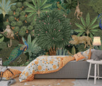 Tropical Animals Peel and Stick Wallpaper Mural, Forest Wallpaper - View 4