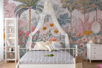 Tropical Floral Peel and Stick Wallpaper: Removable Botanical Wall Mural - View 4
