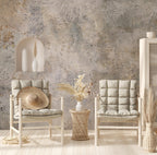 Custom Beige Concrete Look Wallpaper, Industrial Wall Mural, Peel and Stick - View 2