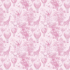Pink Safari Nursery Wallpaper: Jungle Animals Peel and Stick Mural - View 6