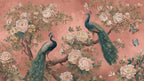 Peacock Wallpaper Peel and Stick, Chinoiserie Floral Wall Mural - View 6