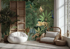Tropical Animals Peel and Stick Wallpaper Mural, Forest Wallpaper - View 5