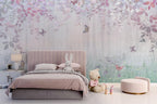 Soft Pastel Butterfly Wall Mural: Whimsical Nursery Peel and Stick Wallpaper - View 4