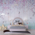 Soft Pastel Butterfly Wall Mural: Whimsical Nursery Peel and Stick Wallpaper