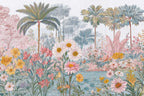 Tropical Floral Peel and Stick Wallpaper: Removable Botanical Wall Mural - View 6