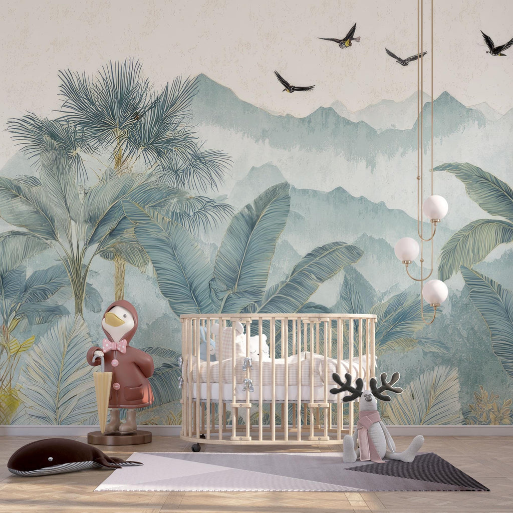Big Tropical Wallpaper: Peel and Stick, Removable Jungle Wall Art - View 2