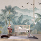 Big Tropical Wallpaper: Peel and Stick, Removable Jungle Wall Art - View 2