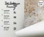 Custom Beige Concrete Look Wallpaper, Industrial Wall Mural, Peel and Stick - View 5