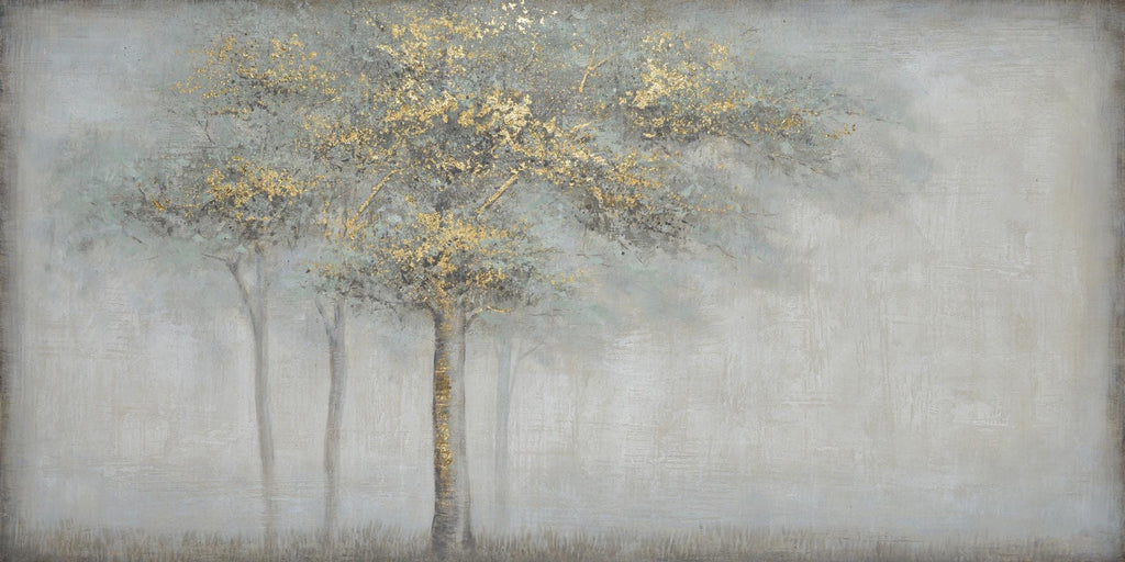 Gold Tree Landscape Wallpaper: Luxe Neutral Forest Wall Mural, Peel & Stick - View 7
