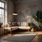 Foggy Forest Wallpaper, Vintage Landscape Removable Wallpaper - View 5