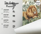 Safari Nursery Wallpaper: Peel and Stick Jungle Animals Wall Mural - View 7