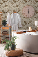 Western Cowboy Peel and Stick Wallpaper: Horse & Cactus Rodeo Mural - View 3