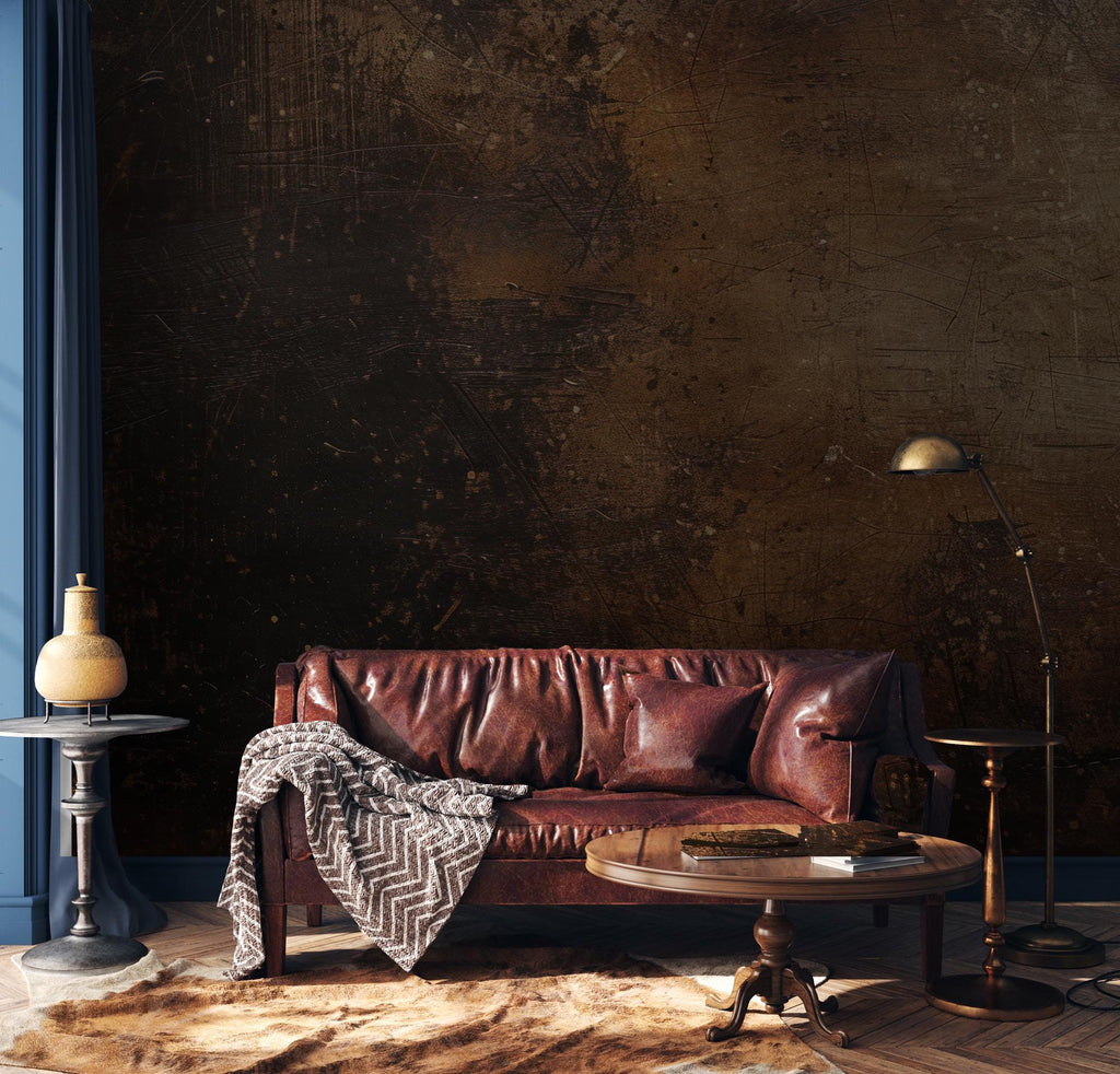 Copper Concrete Texture Wallpaper, Industrial Peel & Stick Wall Mural - View 2