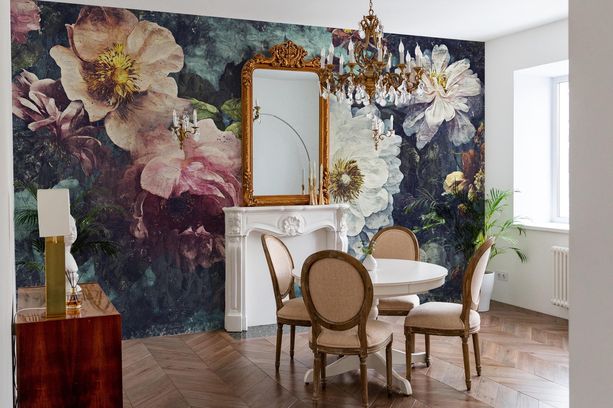 Large Peony Wallpaper: Bold Floral Peel and Stick Wall Mural - View 3