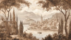 Vintage Italian Landscape Wall Mural: Countryside Peel and Stick Wallpaper - View 6