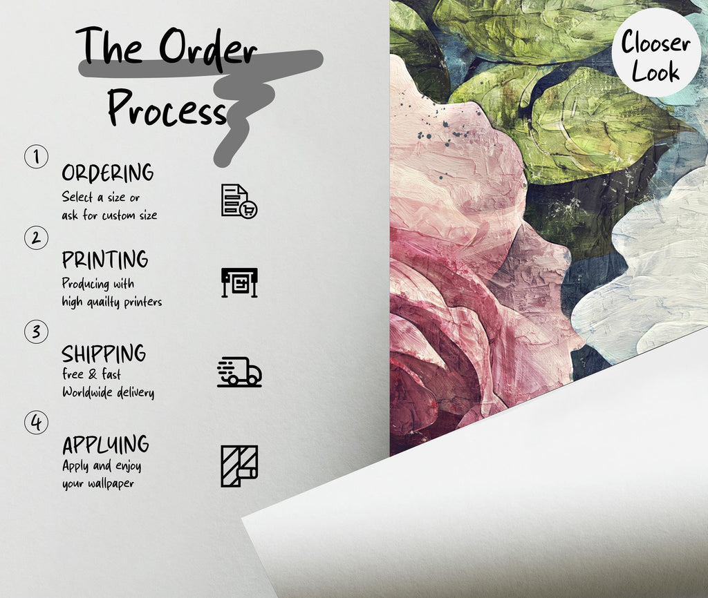 Large Peony Wallpaper: Bold Floral Peel and Stick Wall Mural - View 6
