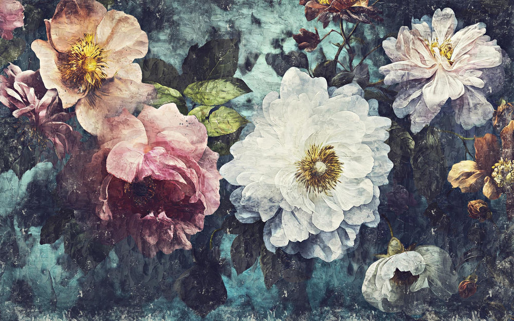 Large Peony Wallpaper: Bold Floral Peel and Stick Wall Mural - View 5