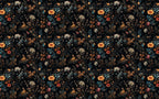 Dark Floral Wallpaper Mural: Vintage Botanical Peel and Stick Wall Art - View 6