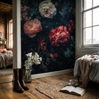 Mauve Peony Wall Mural: Large Scale Floral Peel and Stick Wallpaper - View 2