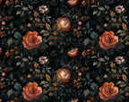 Dramatic Dark Floral Custom Sizes Wallpaper Mural: Elegant Botanical Peel and Stick Wall Decor - View 6