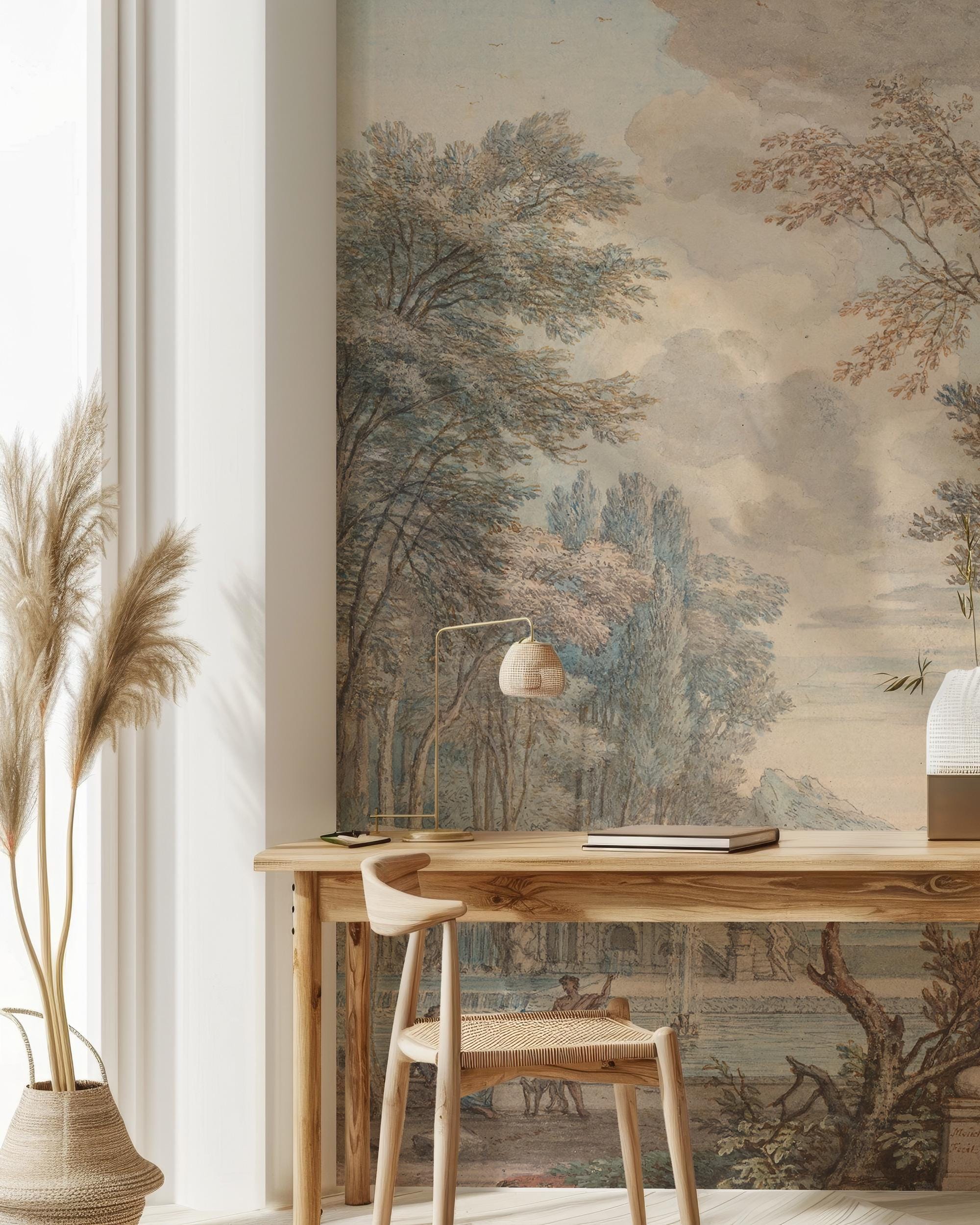 Scenic Landscape Wallpaper Mural: Textured or Peel and Stick - View 5