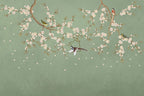Vintage Chinoiserie Wall Mural: Birds & Floral Peel and Stick Wallpaper - View 7