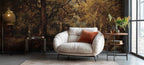 Peel and Stick Scenic Wallpaper: Vintage Tropical Landscape, Non-Woven or Textured