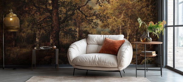Peel and Stick Scenic Wallpaper: Vintage Tropical Landscape, Non-Woven or Textured