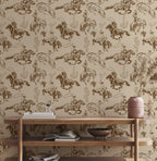 Western Cowboy Peel and Stick Wallpaper: Horse & Cactus Rodeo Mural