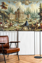 Classical European Landscape Wall Mural: 18th Century Palace Garden Peel and Stick Wallpaper - View 2